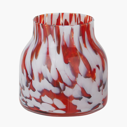 Red Tortoiseshell Glass Vase