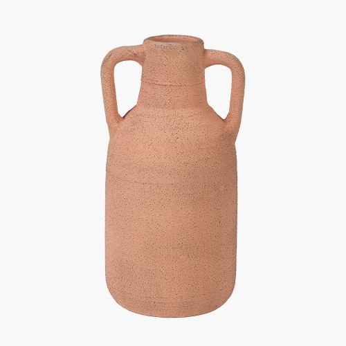 Natural Terracotta Vase with Handles Large