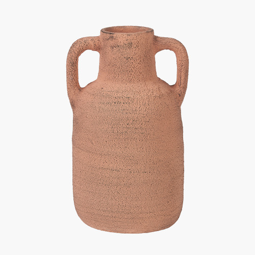 Natural Terracotta Vase with Handles Medium