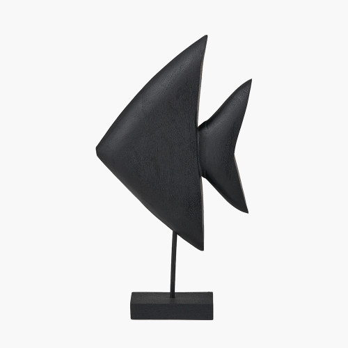 Black Mango Wood Angelfish Ornament