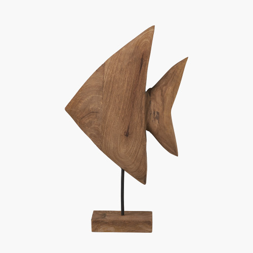 Natural Mango Wood Angelfish Ornament