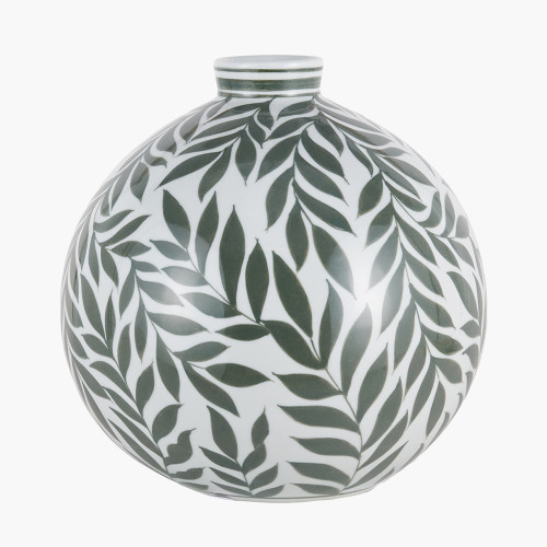 Laurel Olive Leaf Ceramic Vase
