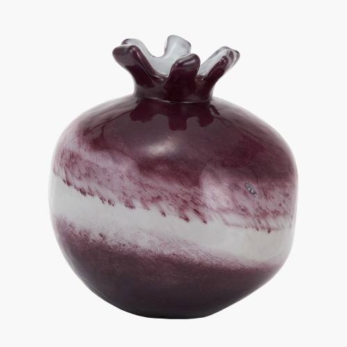 Juno Deep Plum Ombre Glass Bud Vase