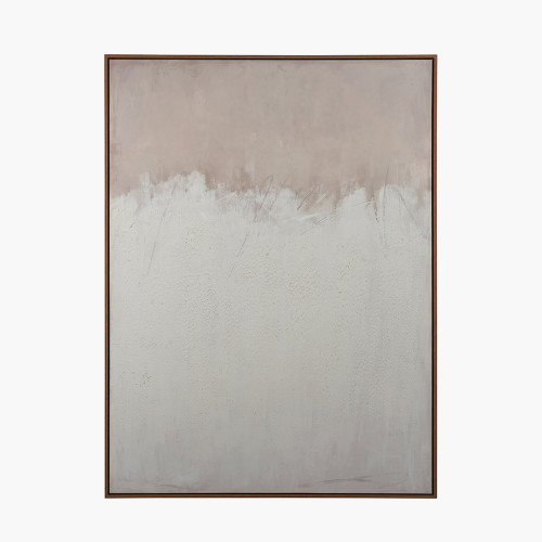 Large Natural and White Abstract Canvas 