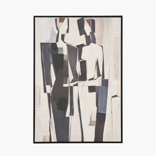 Monochrome Abstract People Canvas