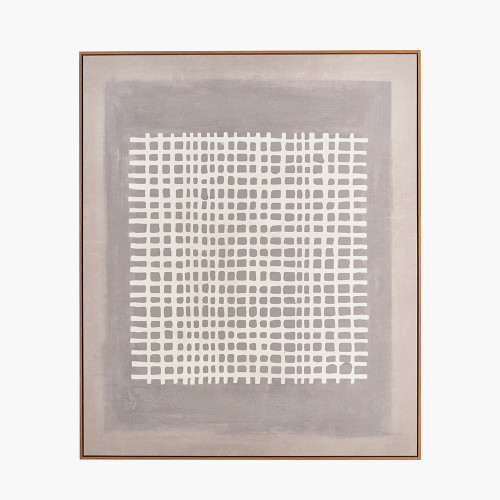 Brown & Natural Grid Design Canvas 
