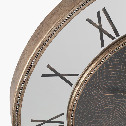 Pacific Lifestyle Limited Antique Gold Wood and Geo Print Mirror Wall