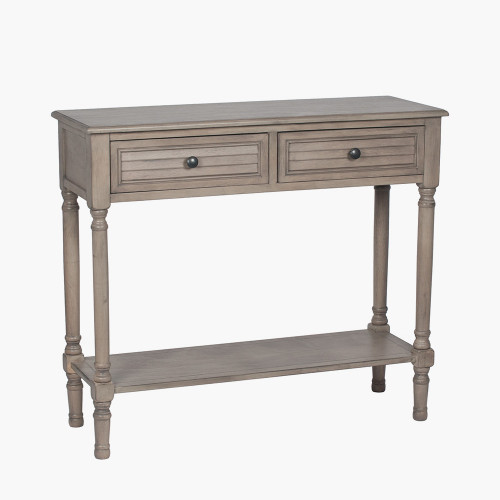Taupe Pine Wood Console Table K/D