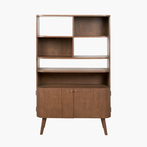 Elias Dark Ash Wood Shelf Unit
