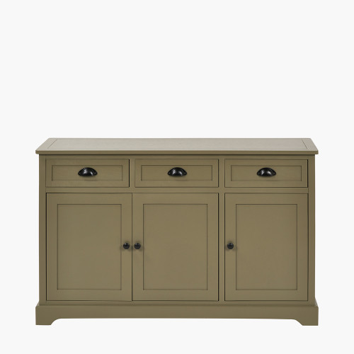 Croft Olive Pine Wood 3 Door 3 Drawer Unit