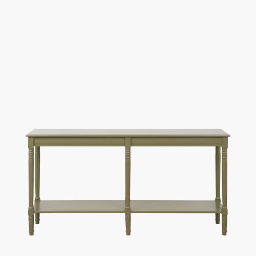 Heritage Olive Pine Wood LRG Console Table