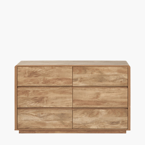 Eversley Oak Effect Veneer 6 Drawer Unit