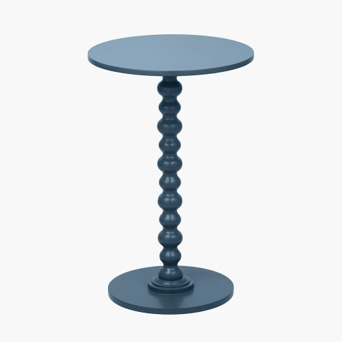 Margot Navy Wood Bobble Side Table