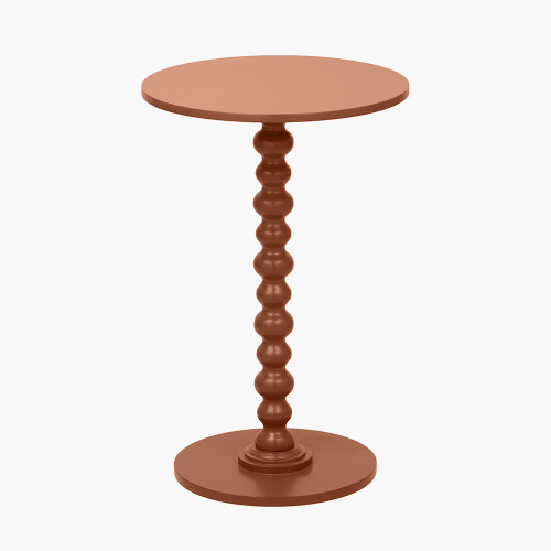 Margot Terracotta Wood Bobble Side Table