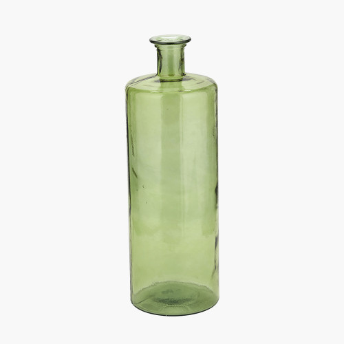 Forest Green Recycled Glass Tall Bottle 
