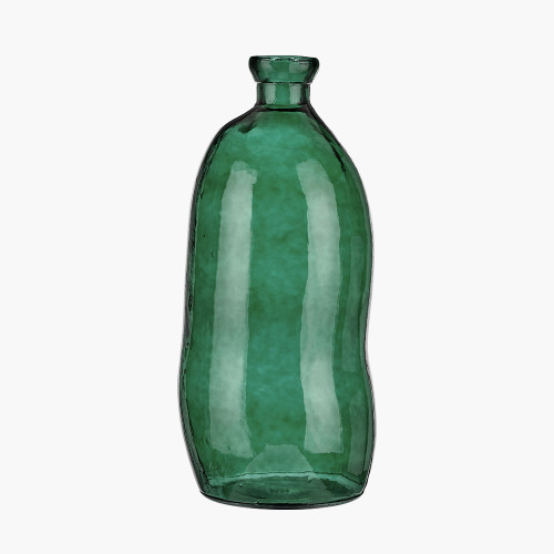 Sea Green Organic Recycled Glass Tall Vase