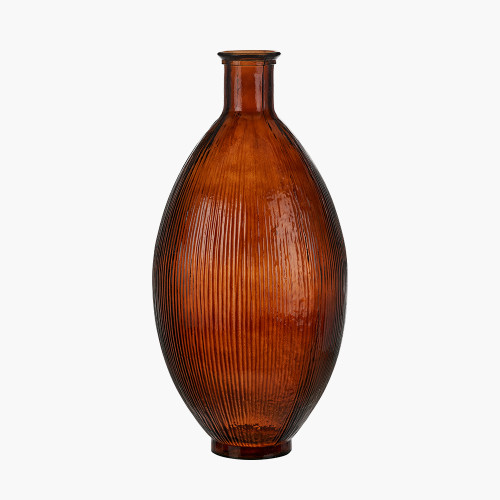 Pecan Brown Tall Recycled Glass Vase