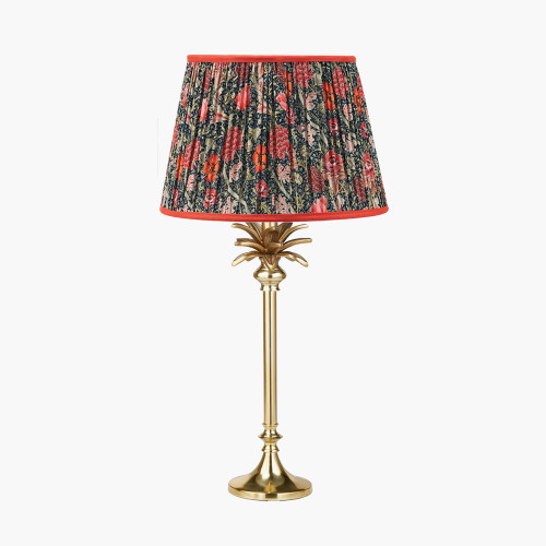 Trafalgar Gold Palm Lamp/floressa 35cm red shade