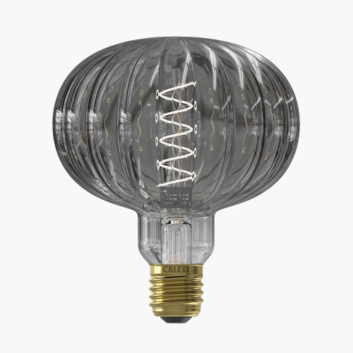 LED Smokey Ribbed Organic E27 Bulb