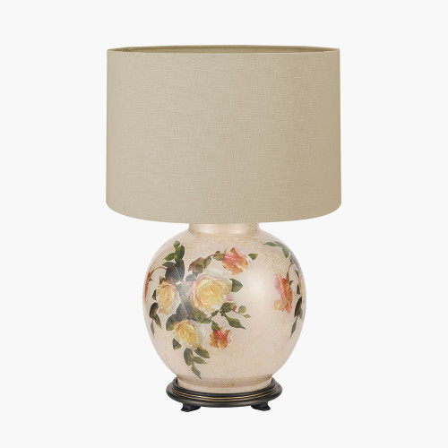 Classic Rose Lamp/Lino 40cm cream shade