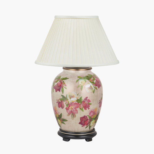 Hellebore M Lamp/Bacall 40cm Almond shade