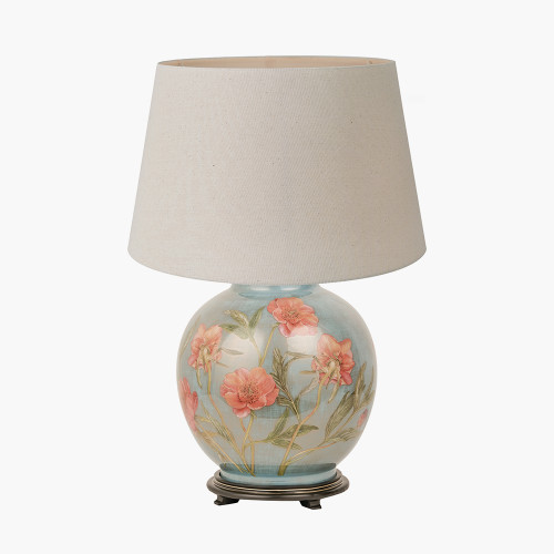 Coral Peony Lamp/coast 40cm cream shade