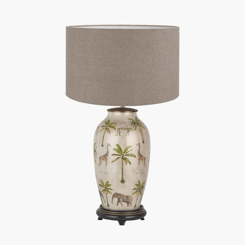Safari Tall Lamp/Edward 40cm Natural shade