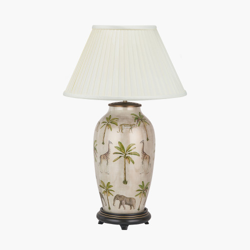 Safari Tall Lamp/bacall 45cm almond shade