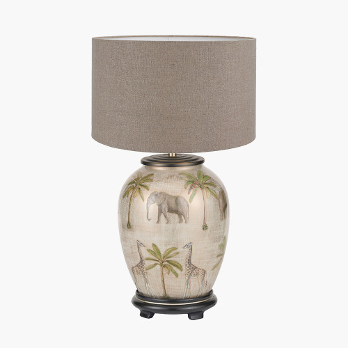 Safari Lamp/Edward 35cm Natural shade
