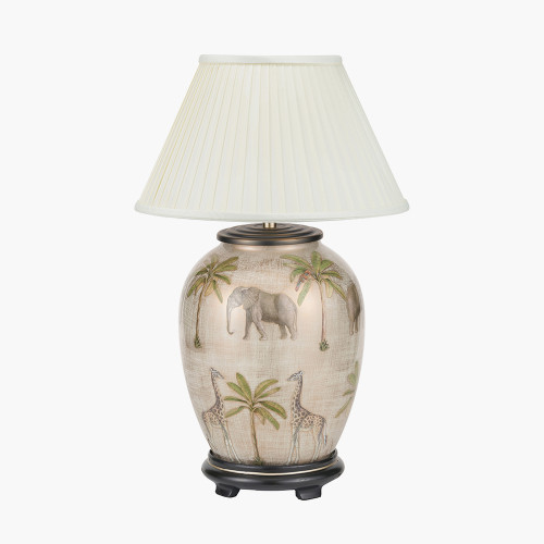 Safari Lamp/bacall 40cm almond shade
