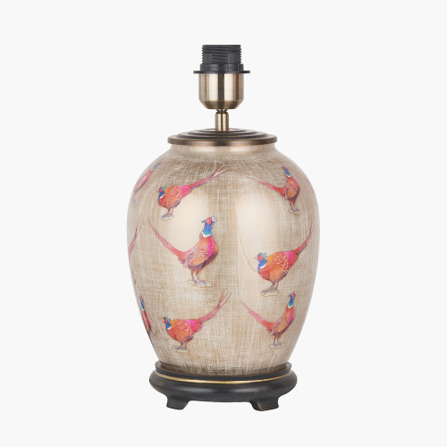 Pheasant Medium Glass Table Lamp