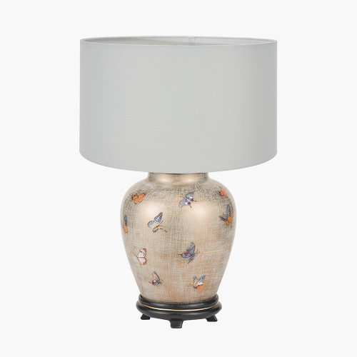 Butterflies S Lamp/Harry 25cm Ivory shade