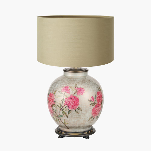 Rhododendron L Lamp/Harry 45cm Taupe shade