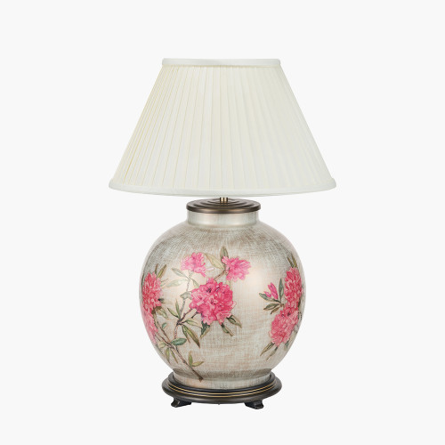 Rhododendron L Lamp/Bacall 50cm Almond shade