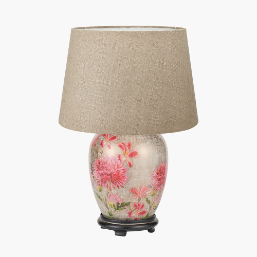 Dahlia M Lamp/Milos 35cm Natural shade