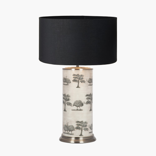 Guinea Fowl L Lamp/harry 40cm black Shade