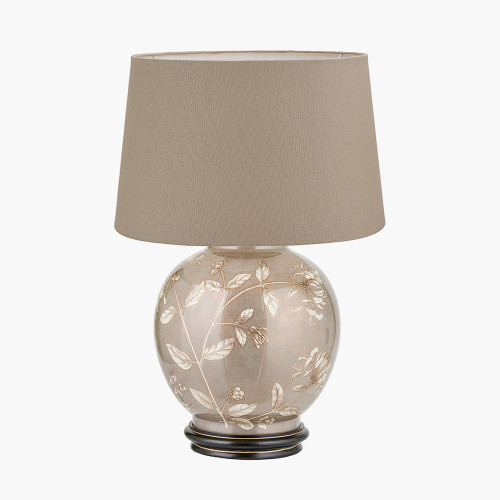 Honeysuckle L Lamp/Winston 40cm Taupe shade