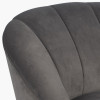 Portofino Dove Grey Velvet Cocktail Chair with Walnut Effect Legs
