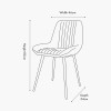 Angelo Vintage Brown Leather and Black Metal Retro Dining Chair