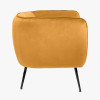 Lucca Gold Velvet and Metal Armchair