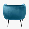Lucca Sapphire Blue Velvet and Metal Armchair