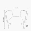 Lucca Sapphire Blue Velvet and Metal Armchair
