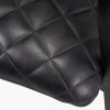 Marchetti Ash Black Leather and Black Metal Arm Chair