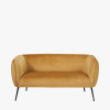Lucca Gold Velvet and Metal Sofa