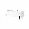 Catania Bouclé Fabric Storage Bench With Black Legs