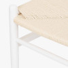 Quinn White Beech Wood and Natural Paper Rope Dining Chair
