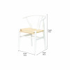 Quinn White Beech Wood and Natural Paper Rope Dining Chair