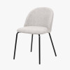 Turi Pebble Linen Mix and Black Metal Dining Chair