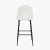 Turi Boucle Bar Stool with Black Legs