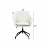 Rosolini Pebble Linen Mix and Black Metal Swivel Rise and Fall Chair